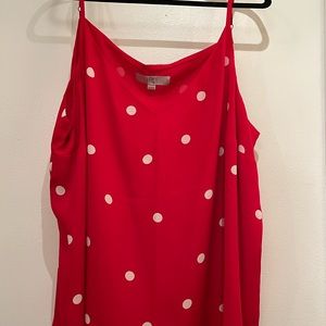 LOFT Plus Red polka dot cami